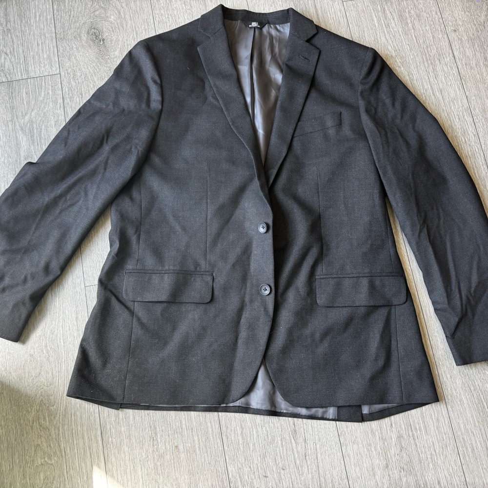Haggar Men's Dark Gray Two-Button Sport Coat